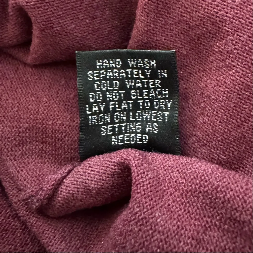 CYRUS burgundy tunic sweater with side slits, size M - Image 8