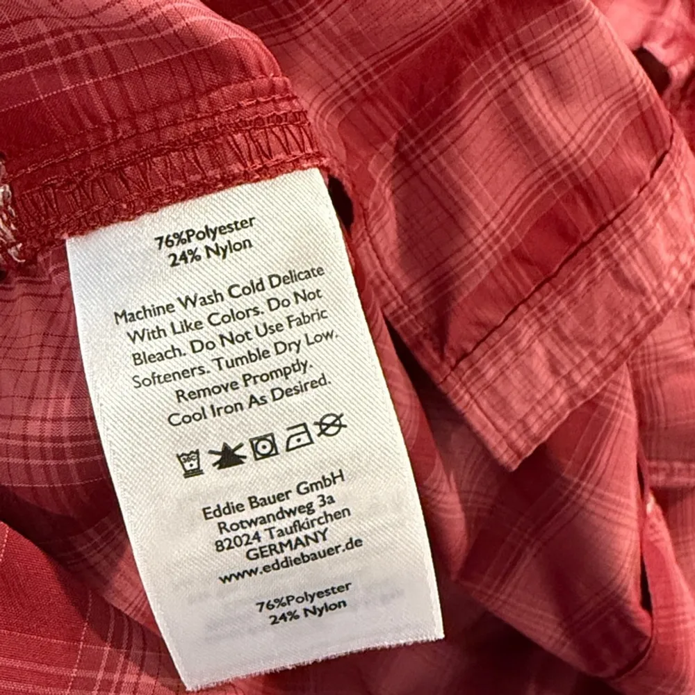 🦃 Eddie Bauer Maroon/Pink Checkered Shirt Classic Fit Travex size 3x - Image 7