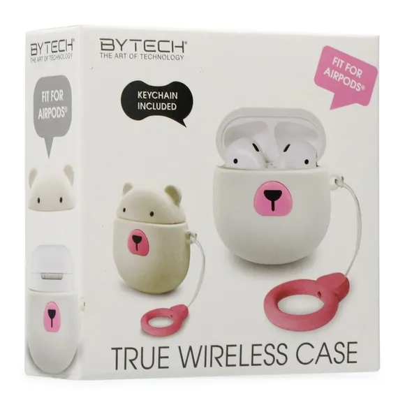Bytech Bear AirPods Case with Keychain White - Image 2