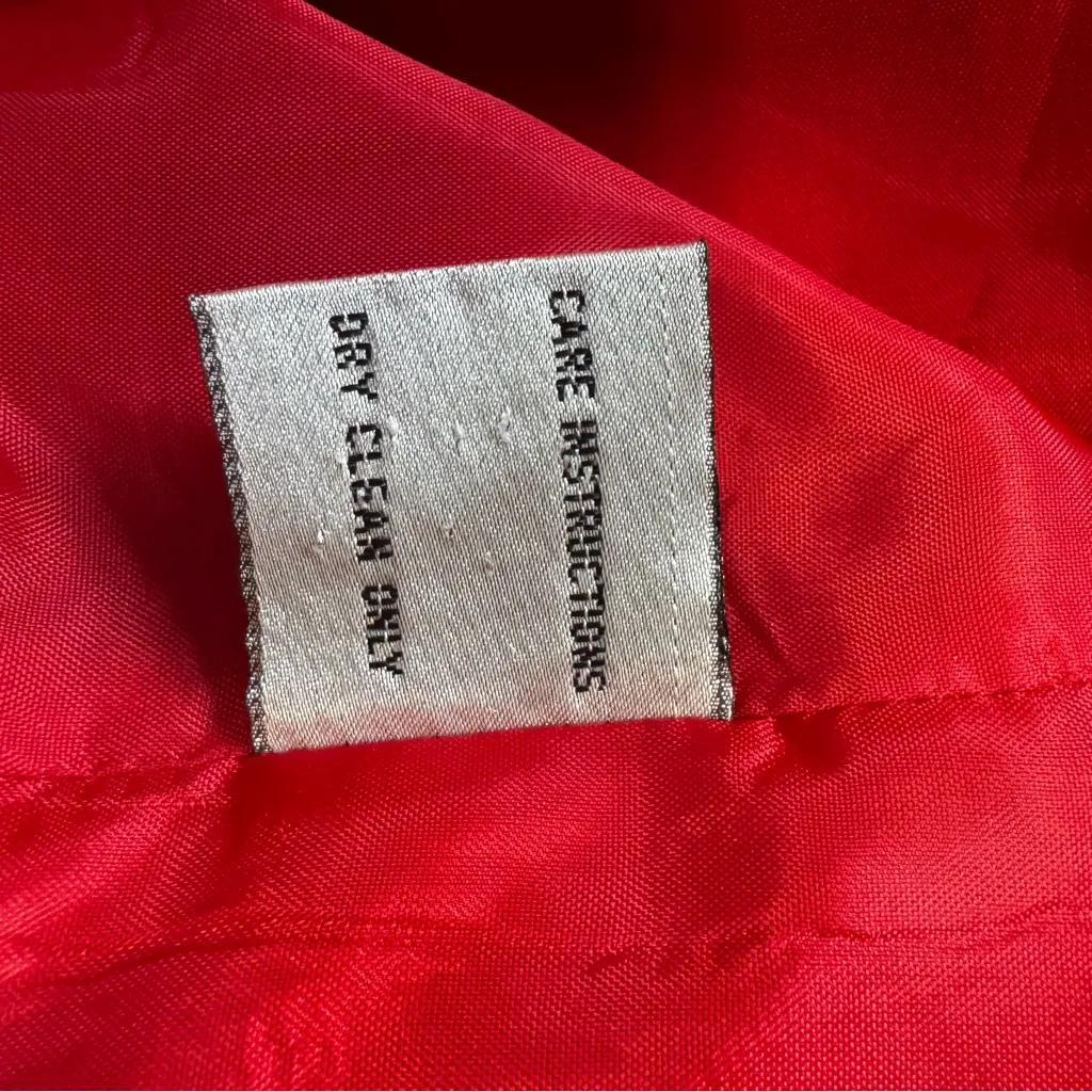 Amanda Smith Women’s Vintage Red & Black Button Blazer Size 16 Petite 100% Rayon - Image 11