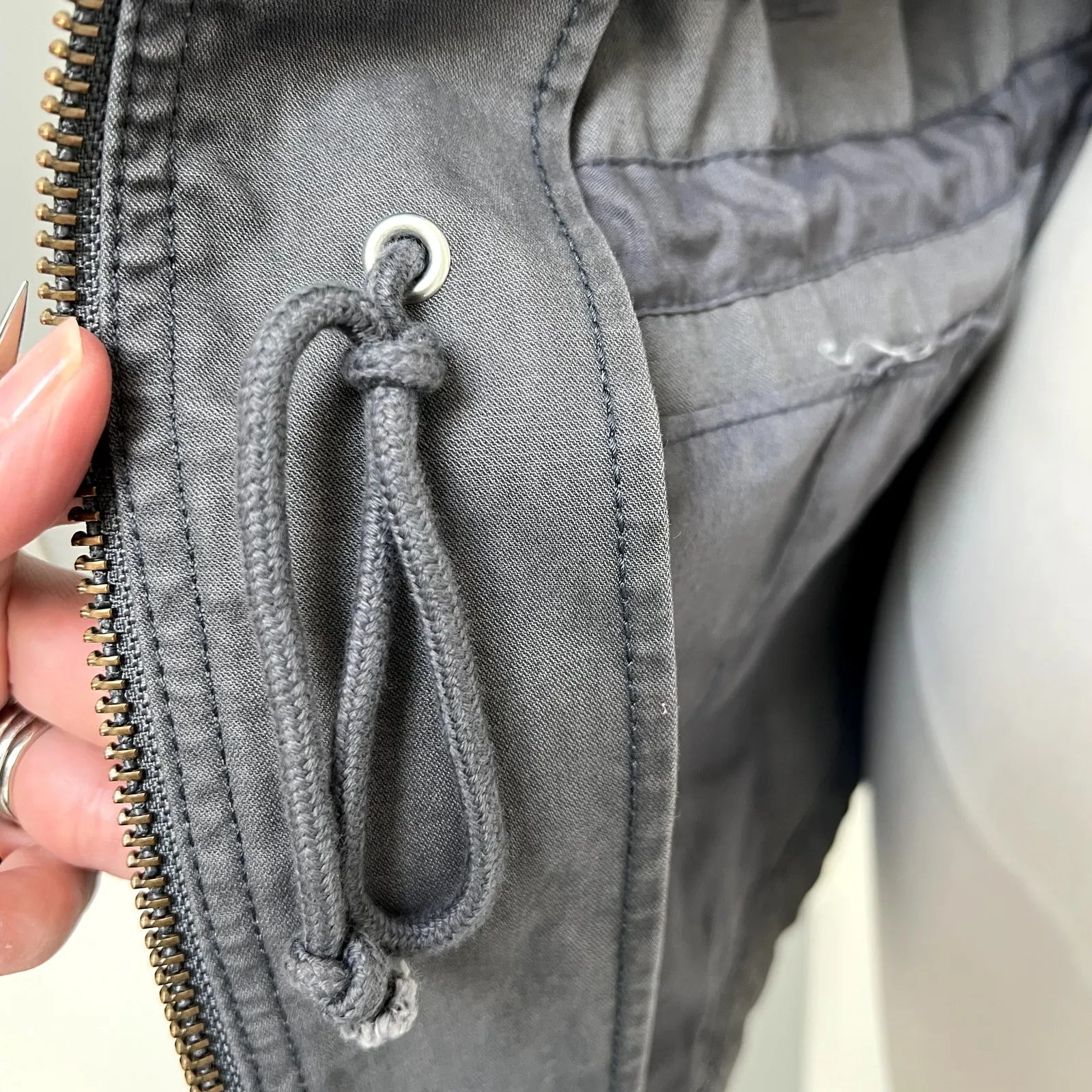 Madewell Ink Gray Fleet Utility Military Fall Layering Jacket Small - Image 5