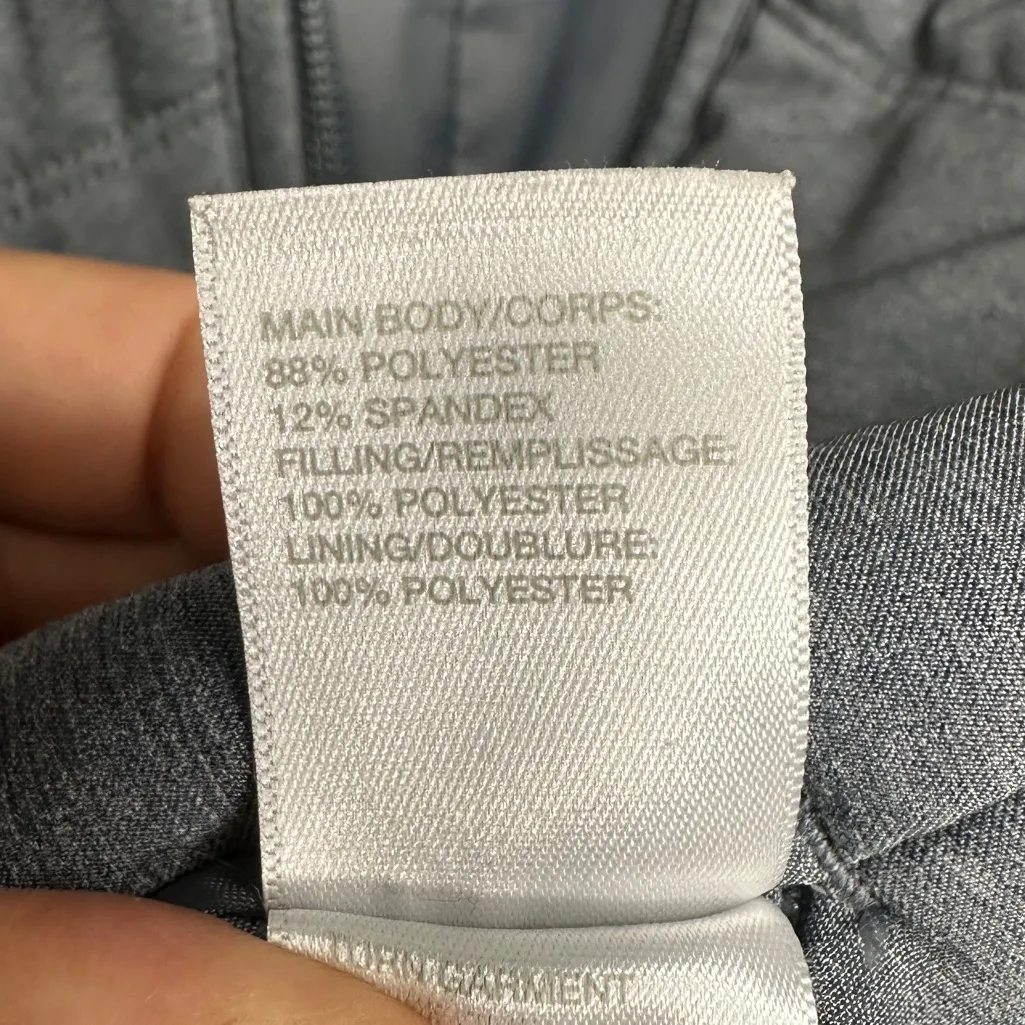 EUC Zella Women’s Daphne Hooded Charcoal Puffer Jacket Size Small (RN 58655) - Image 14