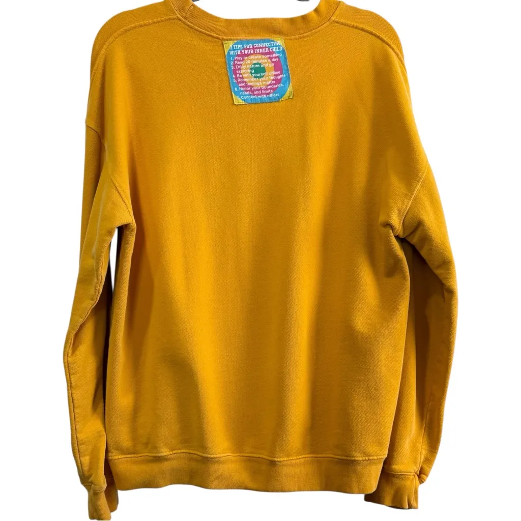 Lonely Ghost Elementary Heavyweight Crewneck Sweatshirt Mustard XL Rare Color - Image 2