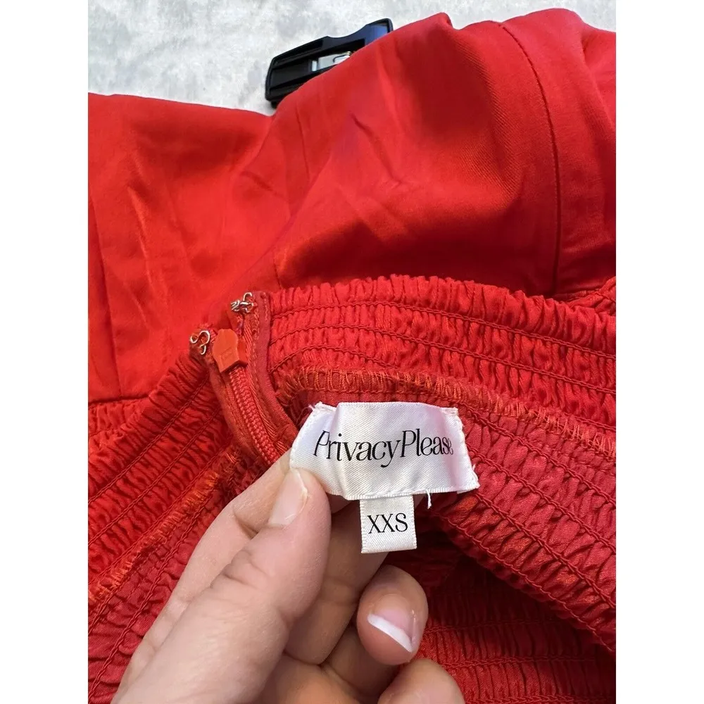 NWT Privacy Please Ella Jumpsuit Red Ruffle Valentine's Day Red XXS FLAW Read! - Image 4