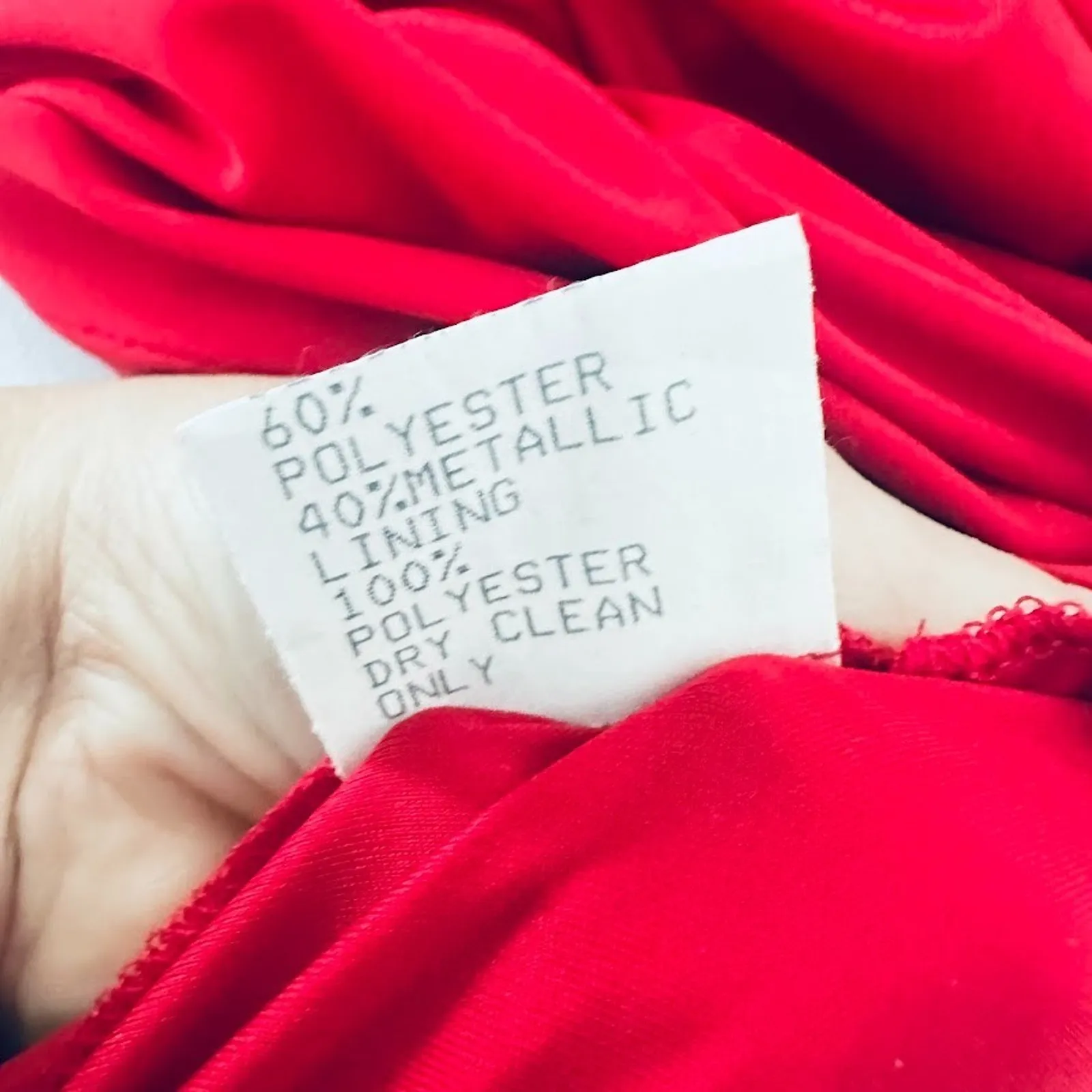 Tadashi Shoji Paillette Lace Tulle Gown Flame Red Maxi Dress Formal Size Medium - Image 14