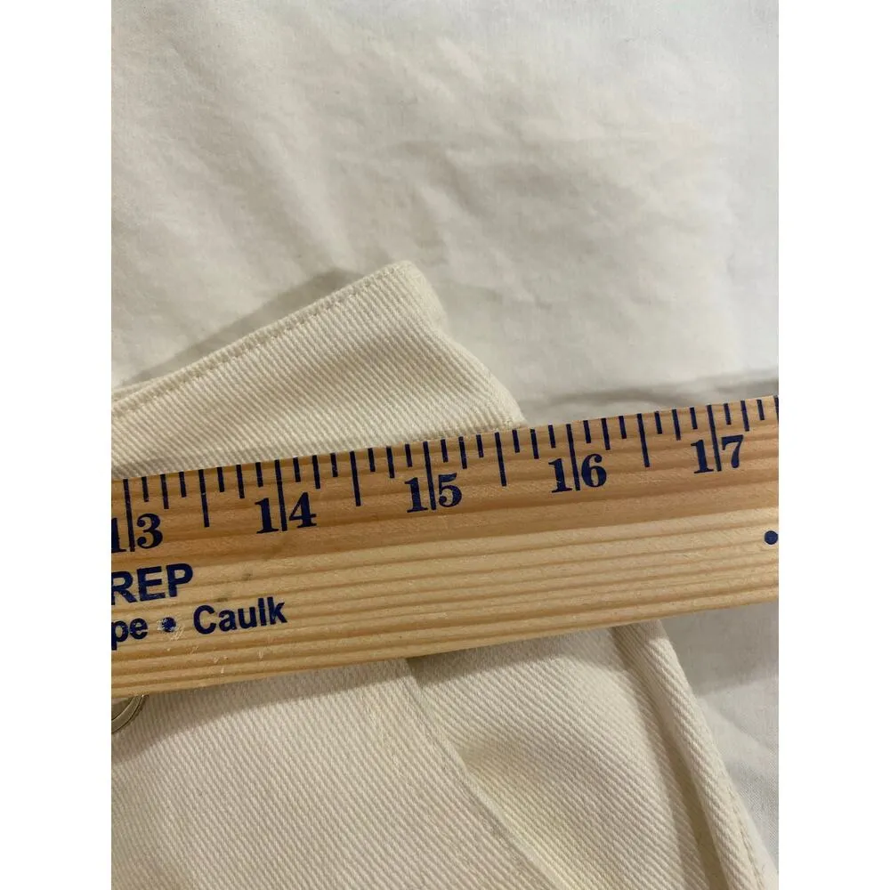 Princess Polly Paige White Denim Mid Rise Cargo Jeans Size 6 - Image 12