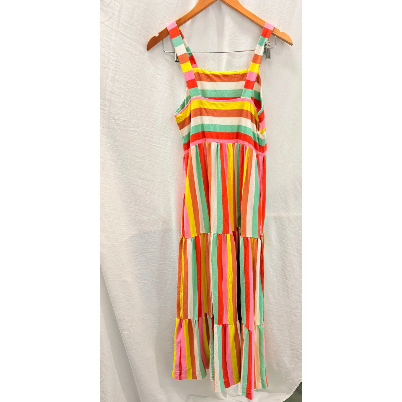 J.Crew Rainbow Stripe Maxi Dress Size‎ XS Colorful Summer Sundress Vacation - Image 5