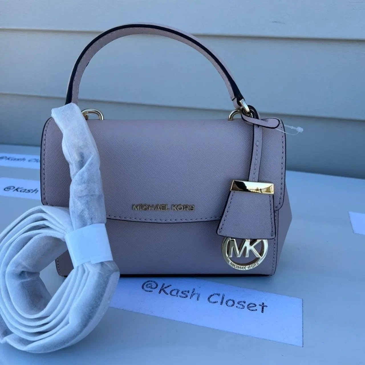 Michael Kors Soft Pink Ava XS Saffiano Leather Crossbody - Image 6