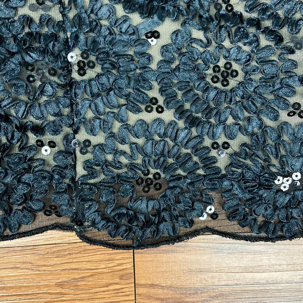 NWT Jackie Jon New York Illusion Lace Cocktail Dress Scalloped Shift Size 10 - Image 13