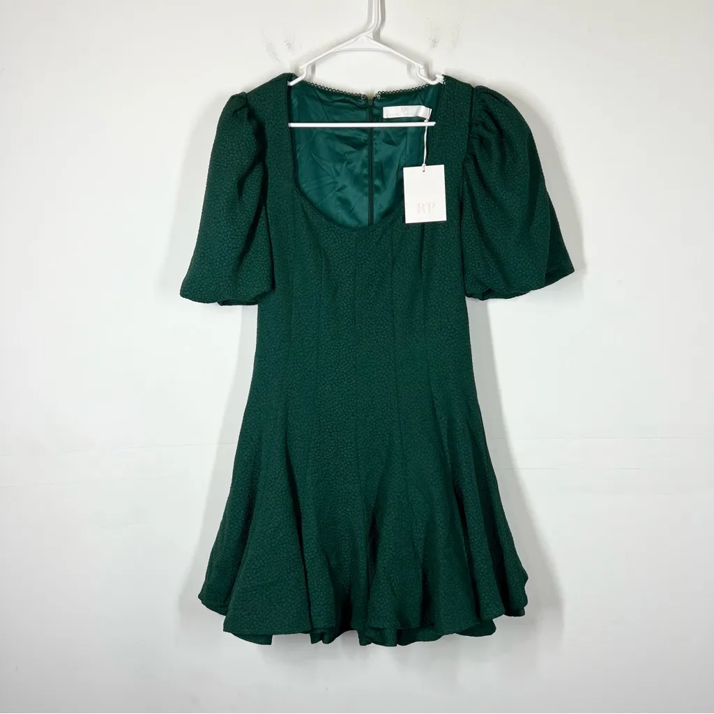 NWT Rachel Parcell V-neck Jacquard Flared Dress Size 10 - Image 4