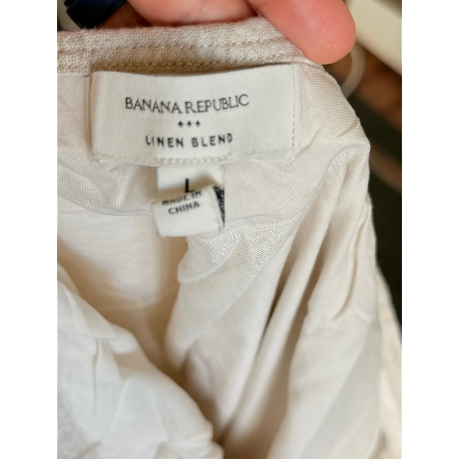 Zara Linen Midi Skirt A Line Neutral Tan Beige Casual Lightweight Summer SIze L - Image 4