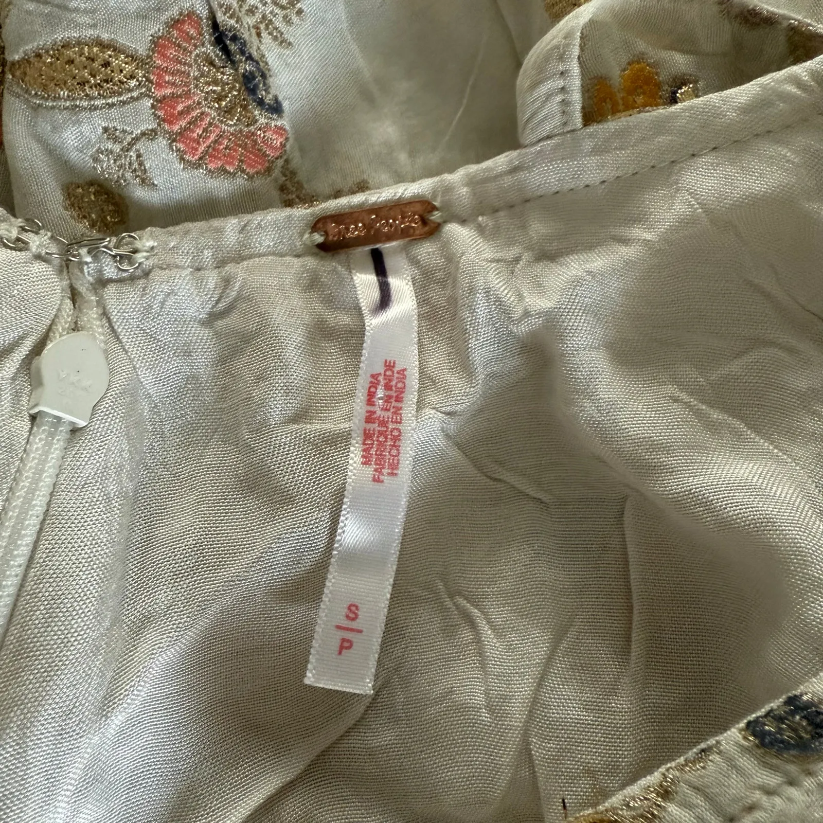 Free People romper floral embroidery one-piece playsuit jumpsuit onesie Small - Image 8