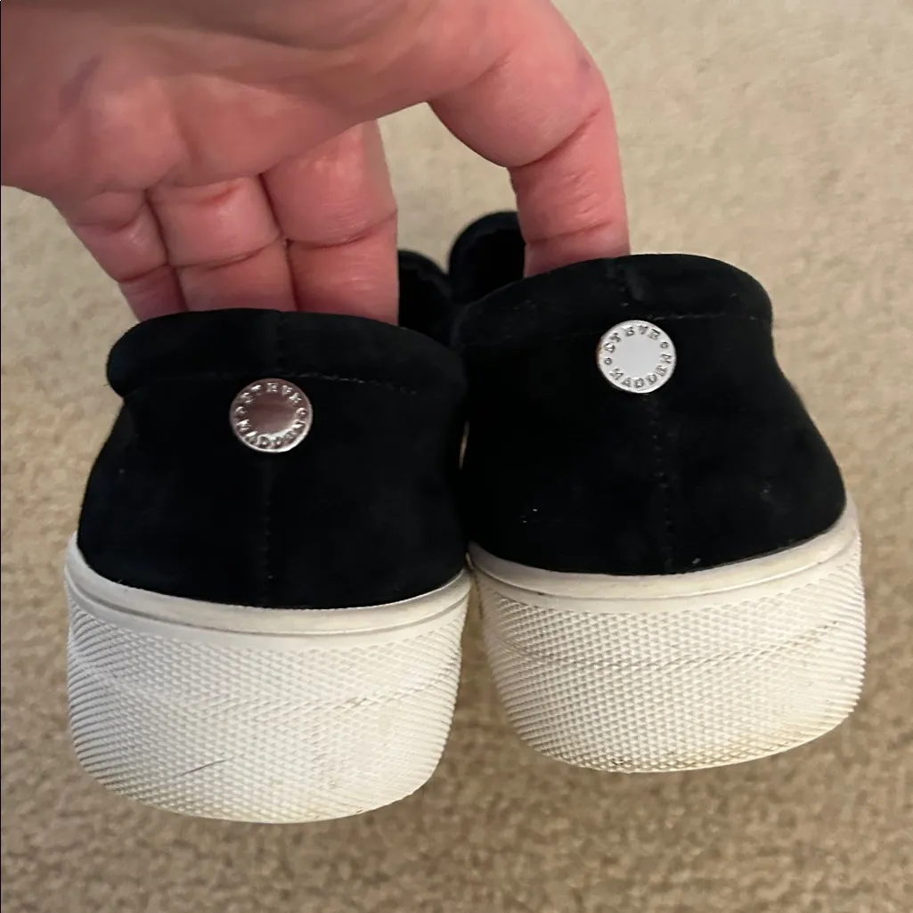 Steve Madden Black Suede Loafers sz 6.5 - Image 7