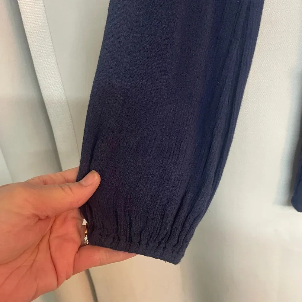 California navy romper with long sleeves  size XS - Image 4