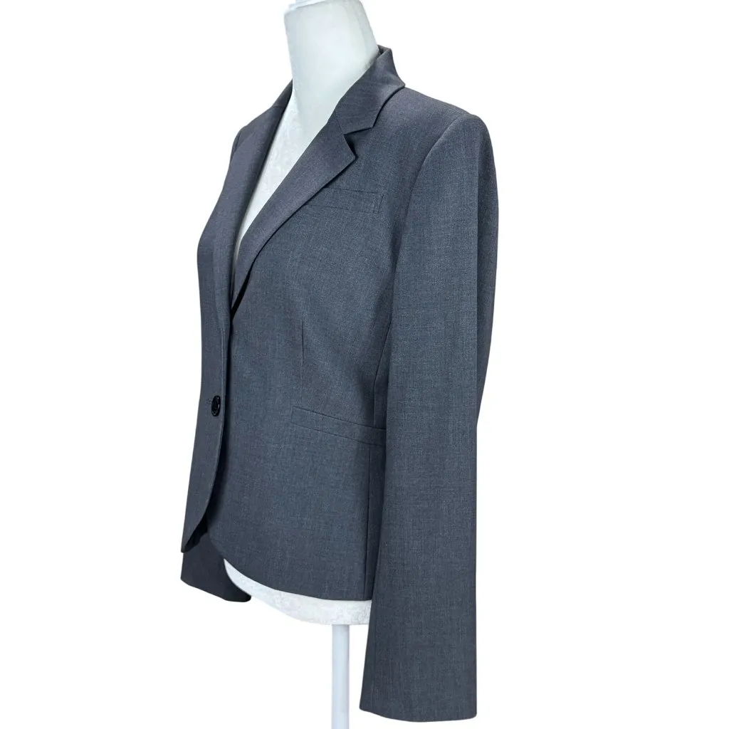 Calvin Klein Womens 8 Gray Stretch Suit Blazer Jacket Winter Chic Classic Office - Image 5