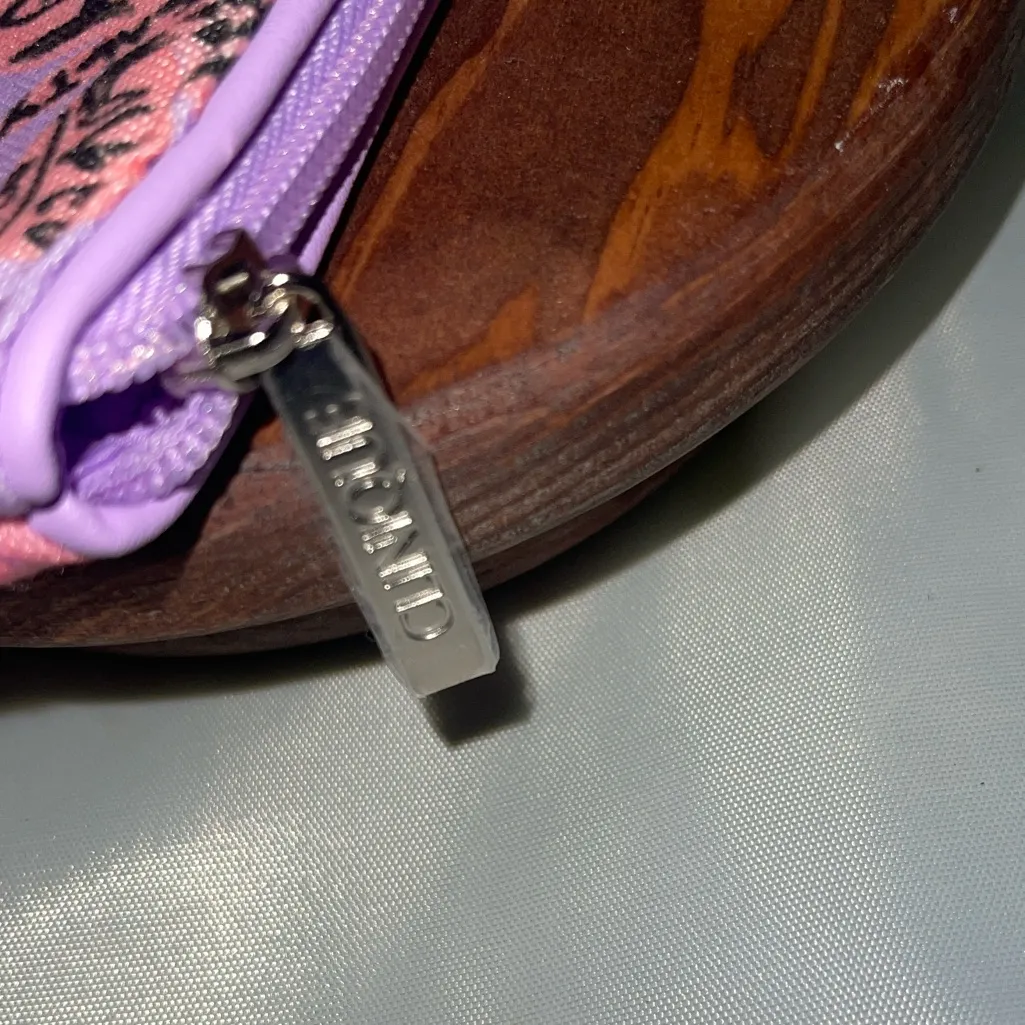 Clinique x Drawbertson Butterfly Cosmetic Makeup Bag Purple Travel Case - Image 3