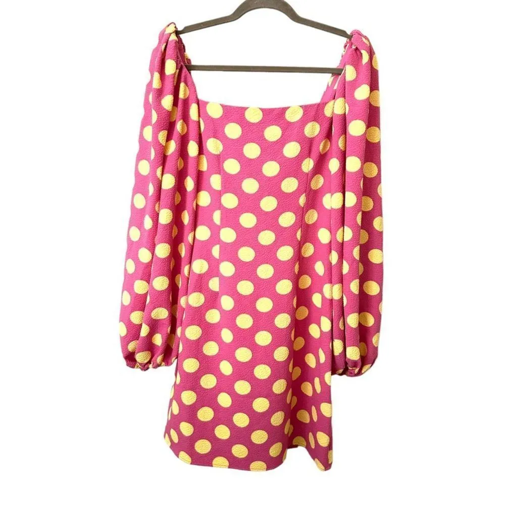 STINE GOYA‎ Will Polka Dot Mini Dress Sz Medium Pink - Image 3