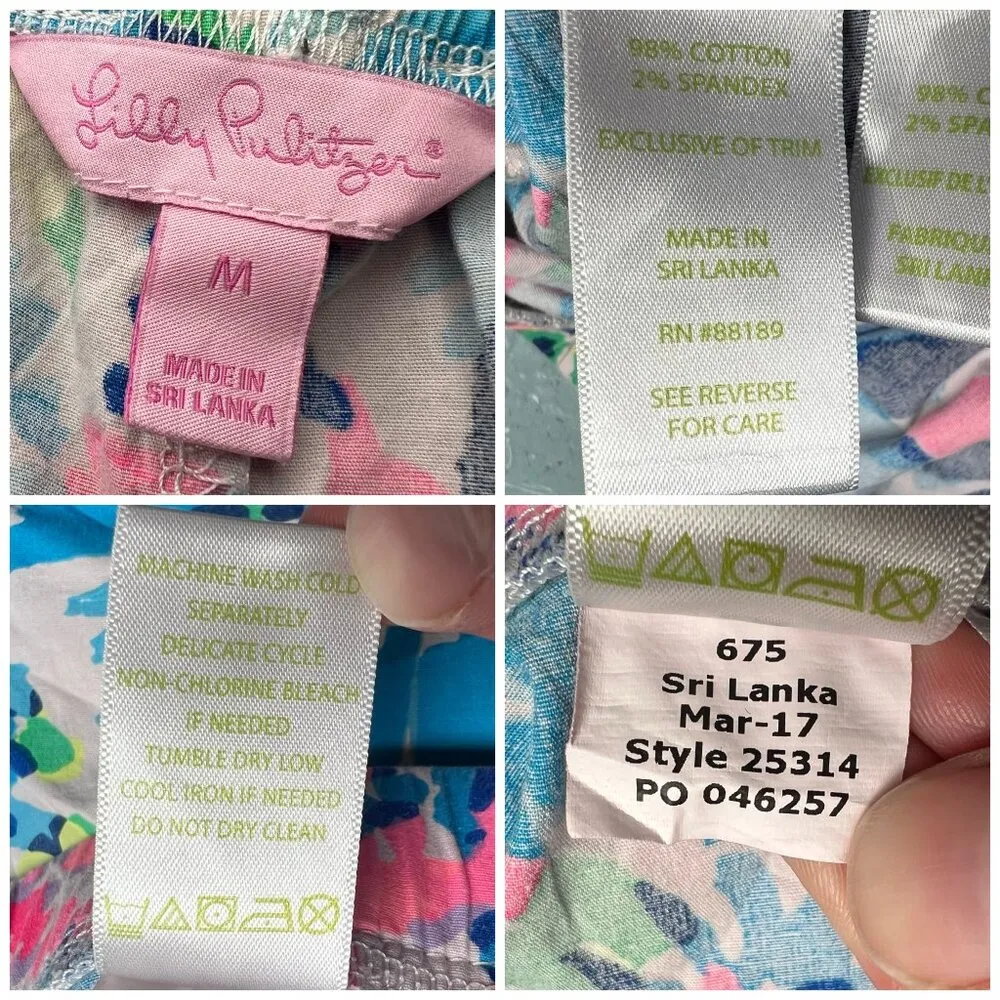 Lilly Pulitzer  "Dive In" Tie Dye Board Shorts Swimwear Medium - Image 5