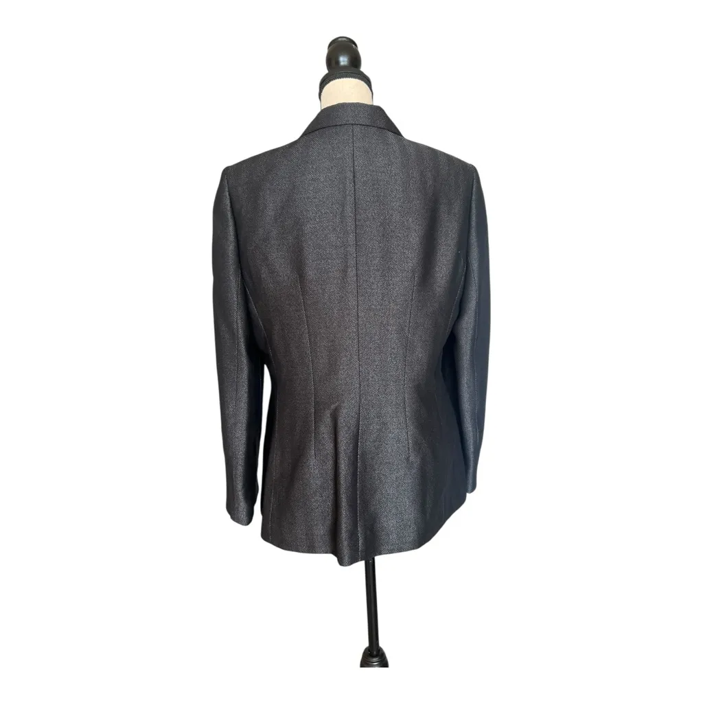 Le Suit Shimmering Black Blazer Size 14 - Image 6