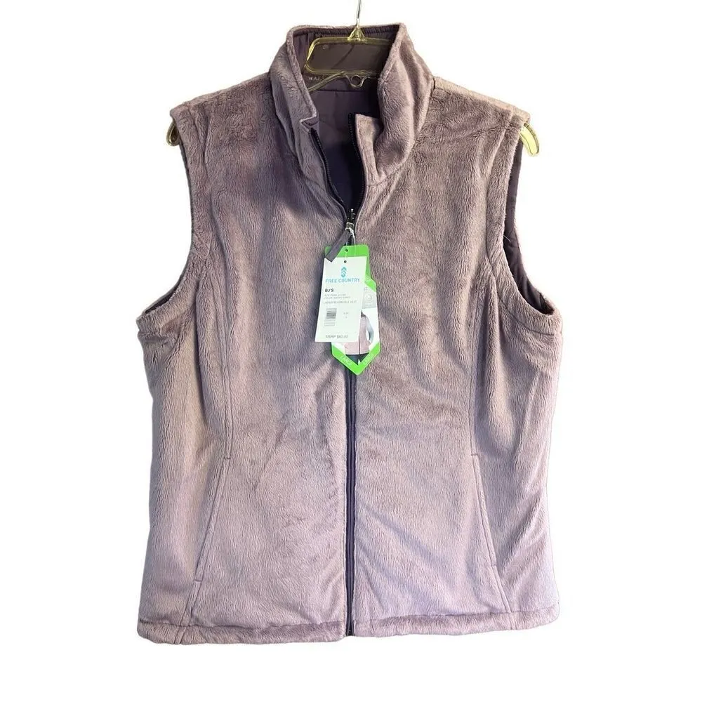 Free Country Womans Reversible Vest Smoky Grape Sz L NWT - Image 2