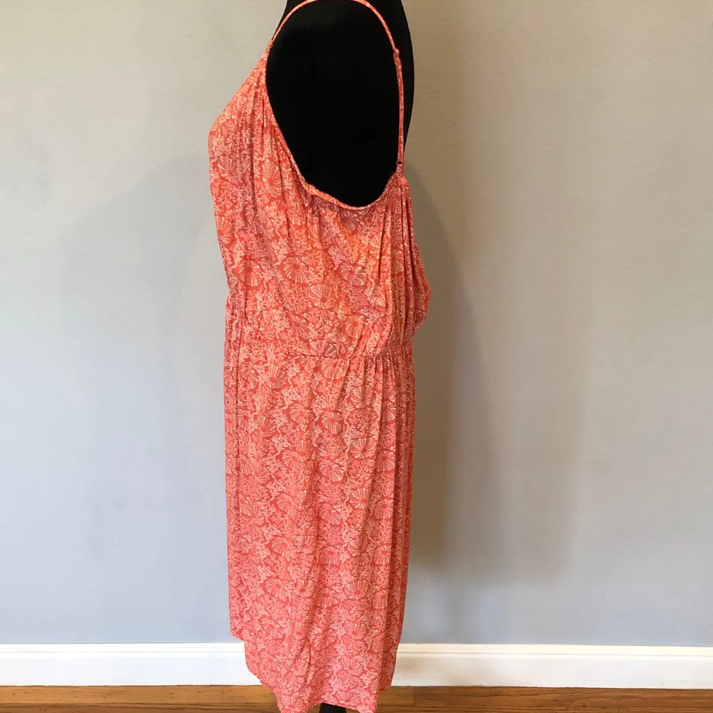 Old Navy Coral Patterned Midi Dress, XL Tall - Image 3