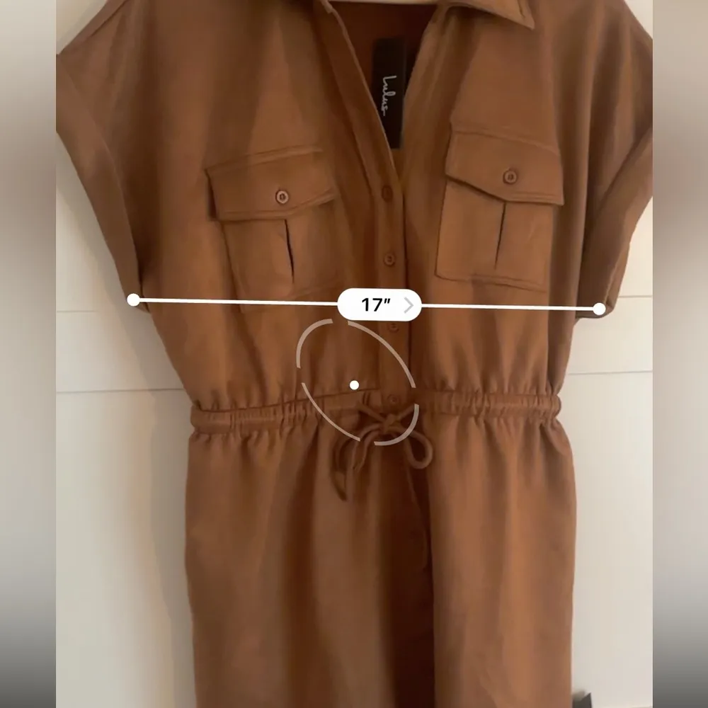 Lulus Brown Suede Dress Size Large NWT - Image 7