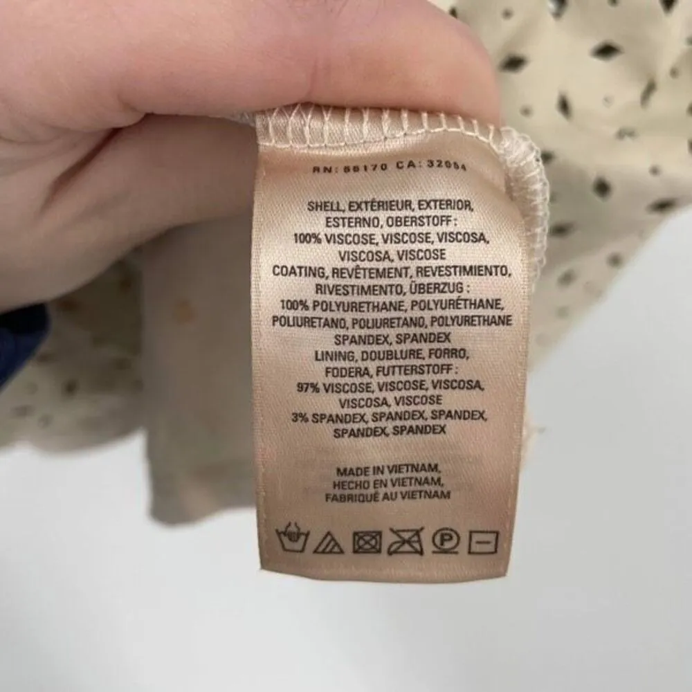 HD in Paris Womens Faux Leather Lined Cut-Outs Swing‎ A-Line Skirt Beige Size 2 - Image 4