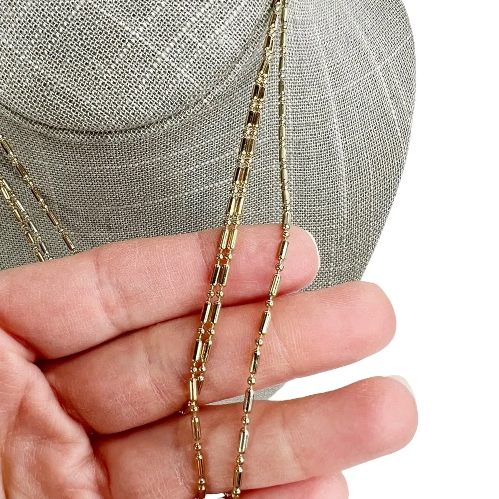 Baublebar Oval Druzy Gold Tone Multi Chain Layered Necklace - Image 5