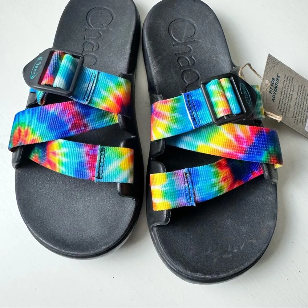 Chaco Women's Chillos Double Buckle Strap Slide  Dark Tie Dye Sz 6 NWT - Image 9