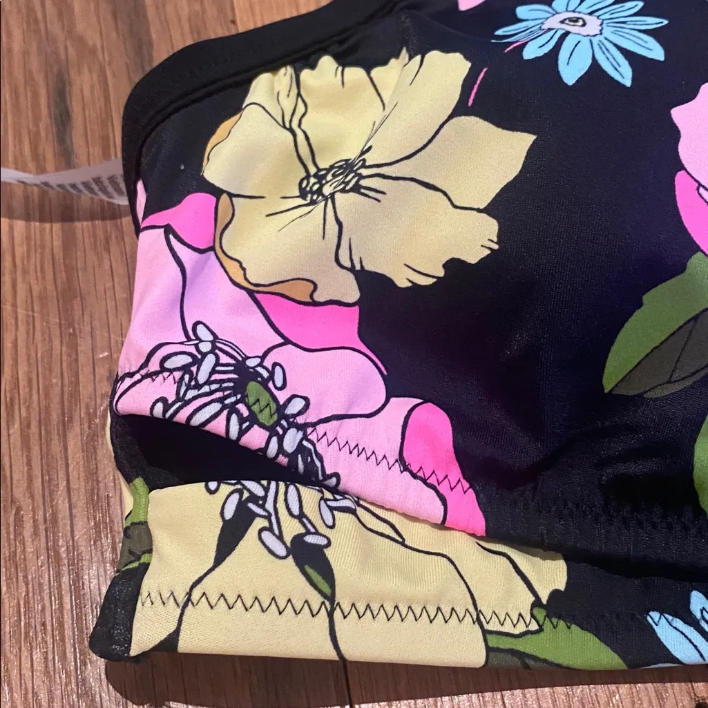 2pcs Swim Bikini Set Victoria's Secret Floral Retro Ultimate Gym Pinup PINK XL/L - Image 13