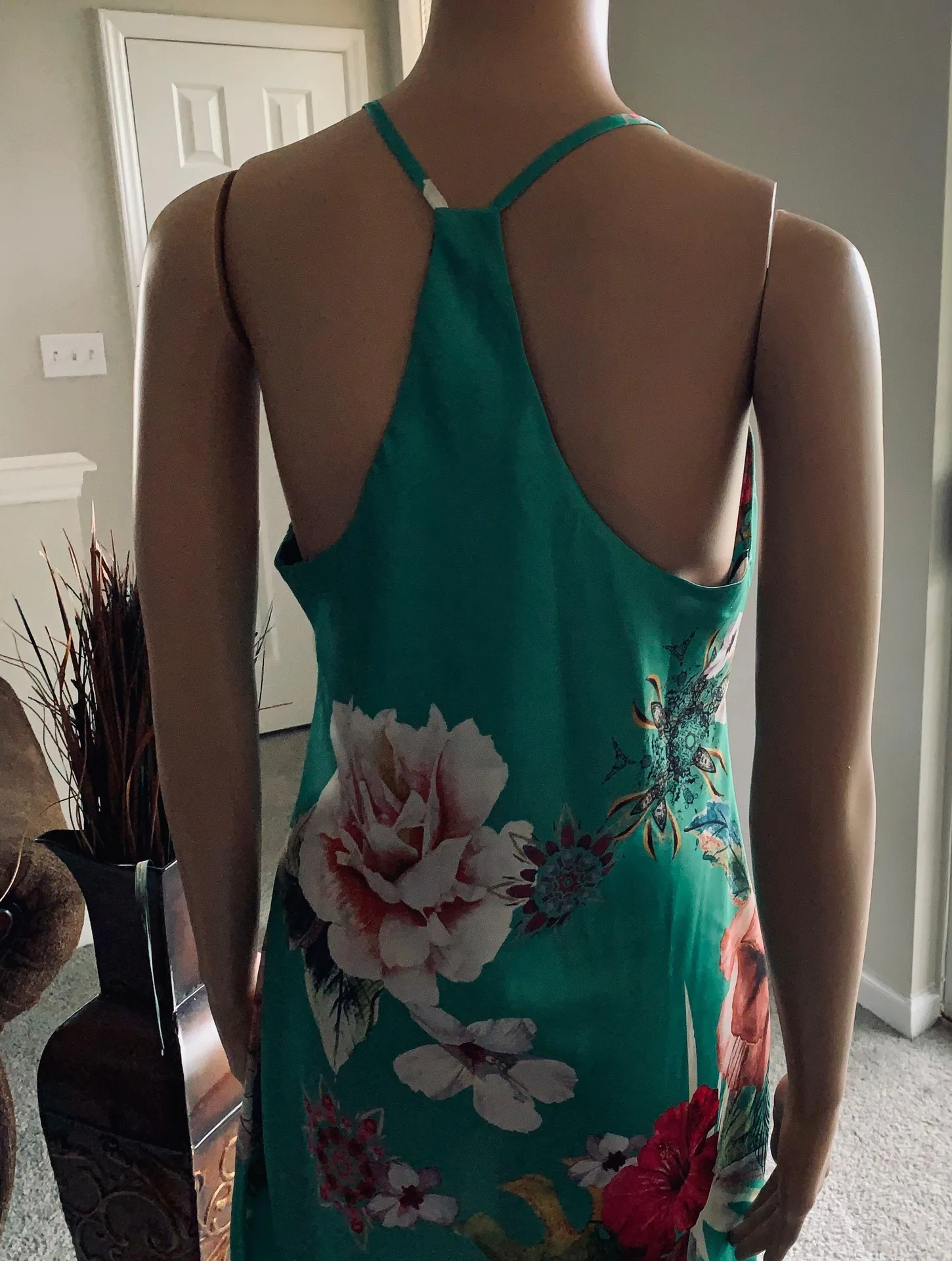 Floral Silk Dress - Image 5
