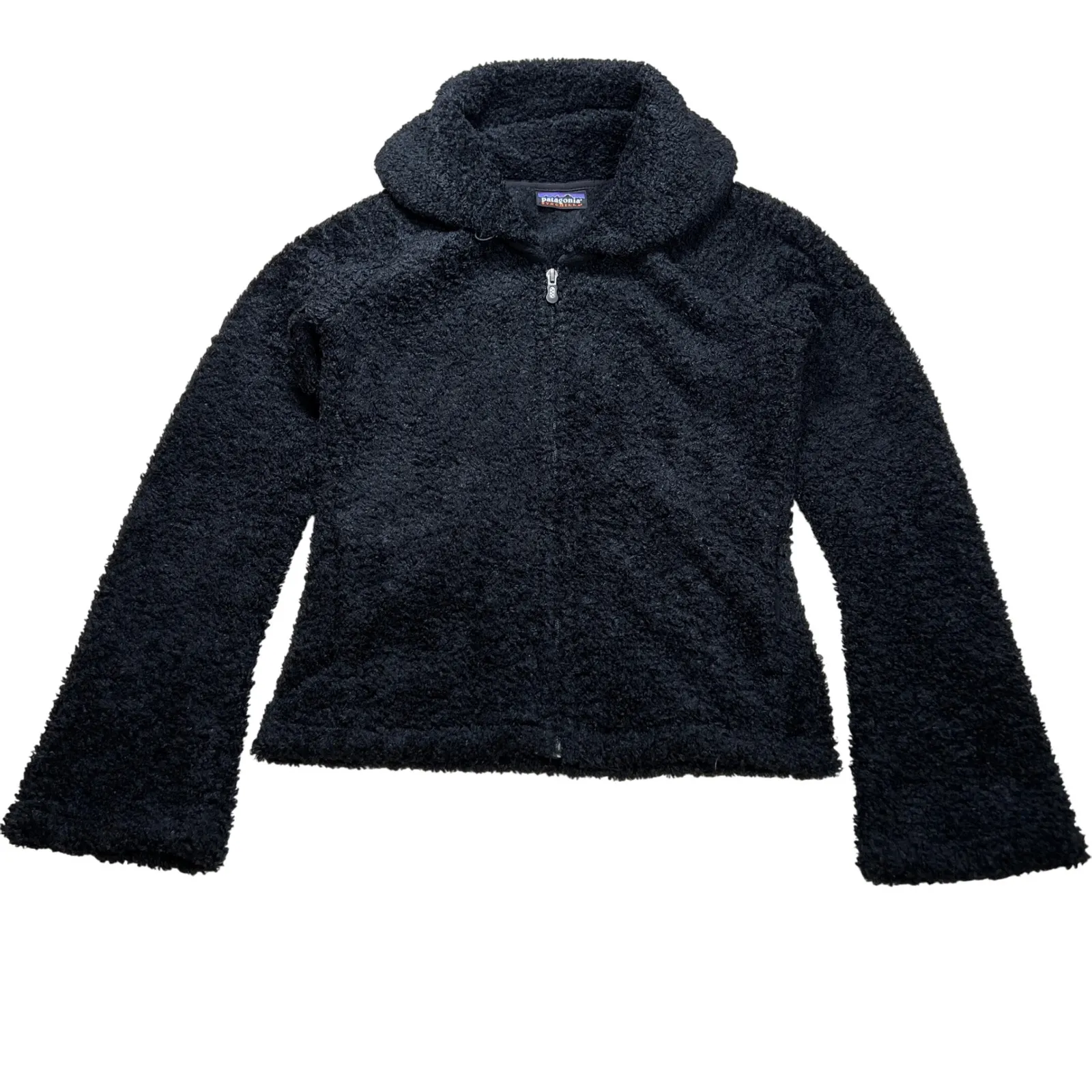 Patagonia Synchilla Fleece Jacket Full Zip Cozy Warm Shawl Collar Black Womens - Image 10