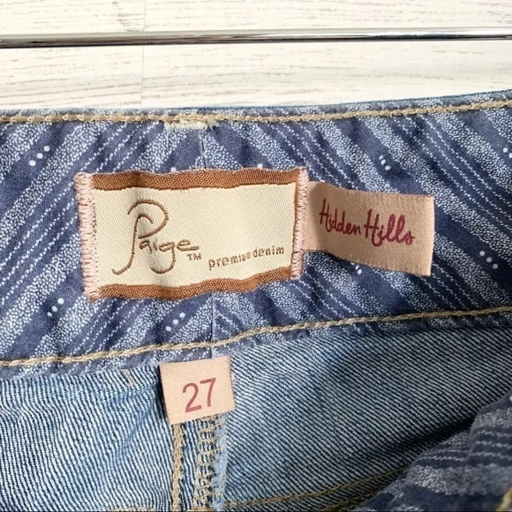 Paige Hidden Hills Double Button Flare Jeans size 27 - Image 3