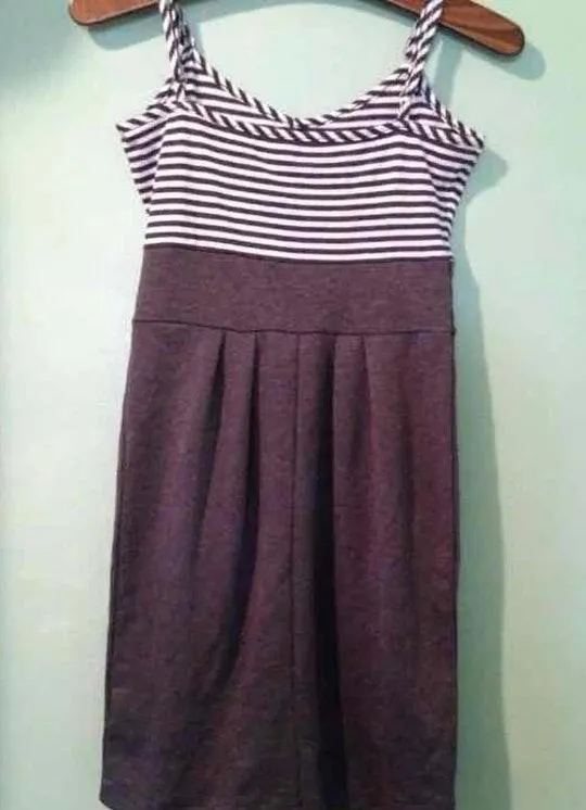 gray & white work dress - Image 2