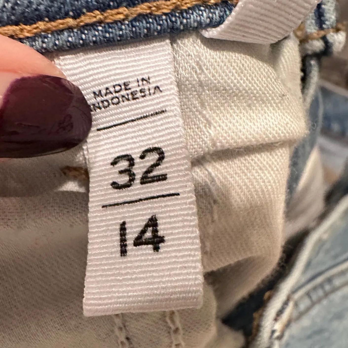 Loft High Waist Straight Crop Distresssed Denim Jeans Size 32 - Image 5