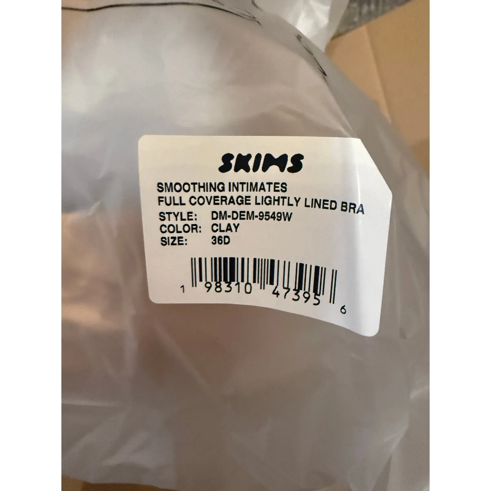 SKIMS NEW- NWT  Smoothing Intimates Full Coverage Bra – Clay – 36D - Image 2