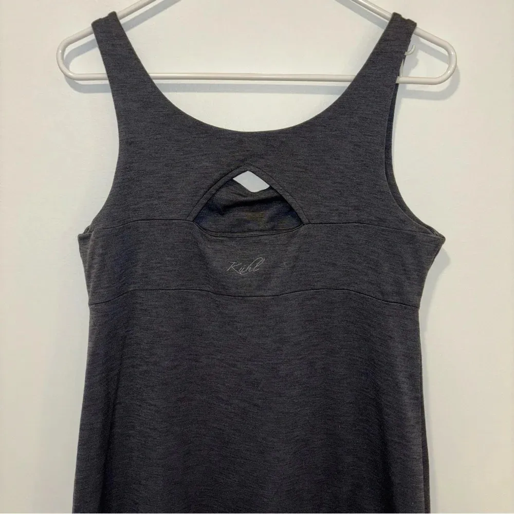 Kuhl Harmony Tank Midi Athletic Dress Charcoal Gray Active Wear Athleisure - Image 8