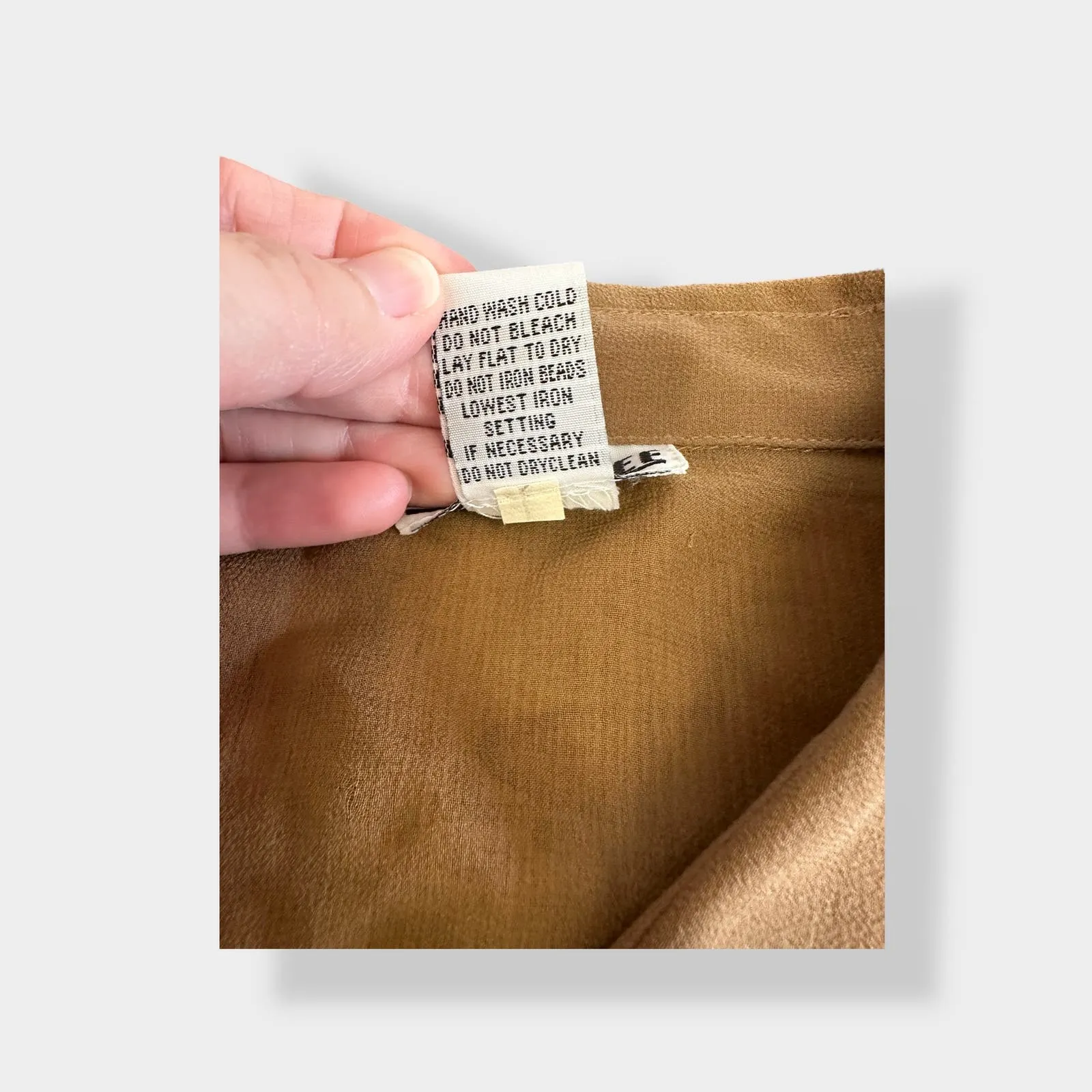 Robbie‎ Bee NWT Vintage 90's 100% Silk Floral Beaded Sheer Top Size 10 - Image 3