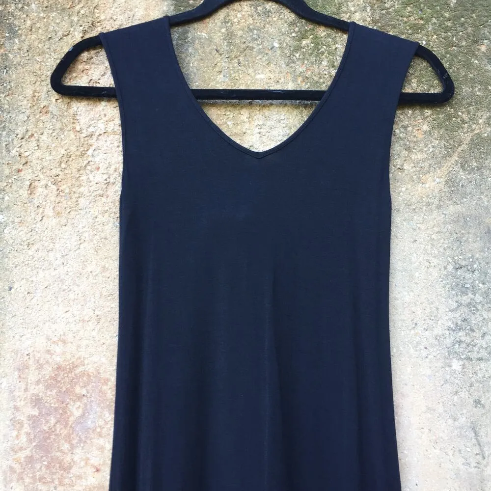 Theory Black V-Neck Jersey Knit Lorynne Dress S - Image 8