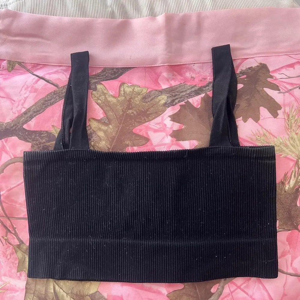 urban outfitters out from under black ribbed square neck bralette - Image 6