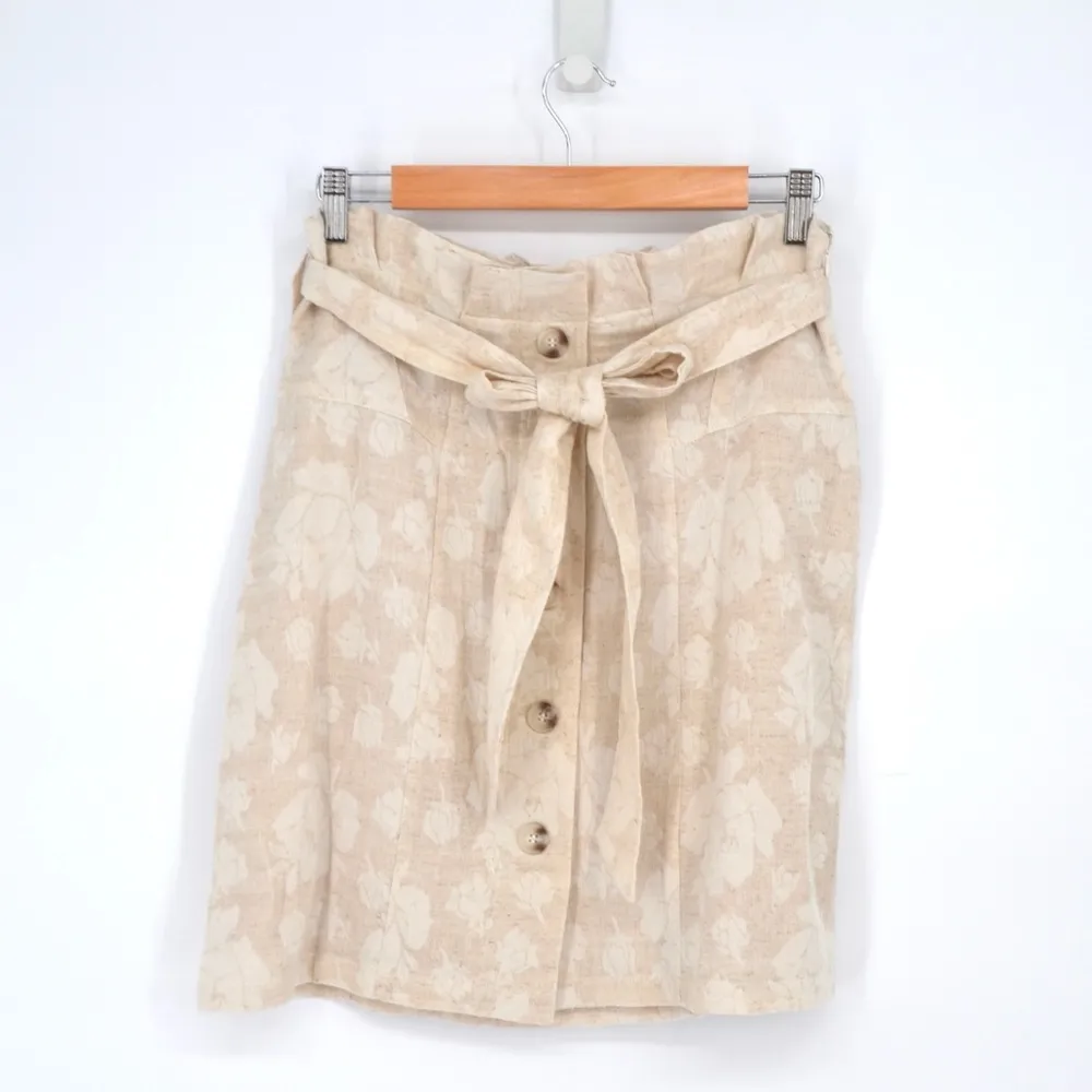 NWT Current Air Floral Cropped Blazer and Mini Skirt Matching Set Cream Size S - Image 7