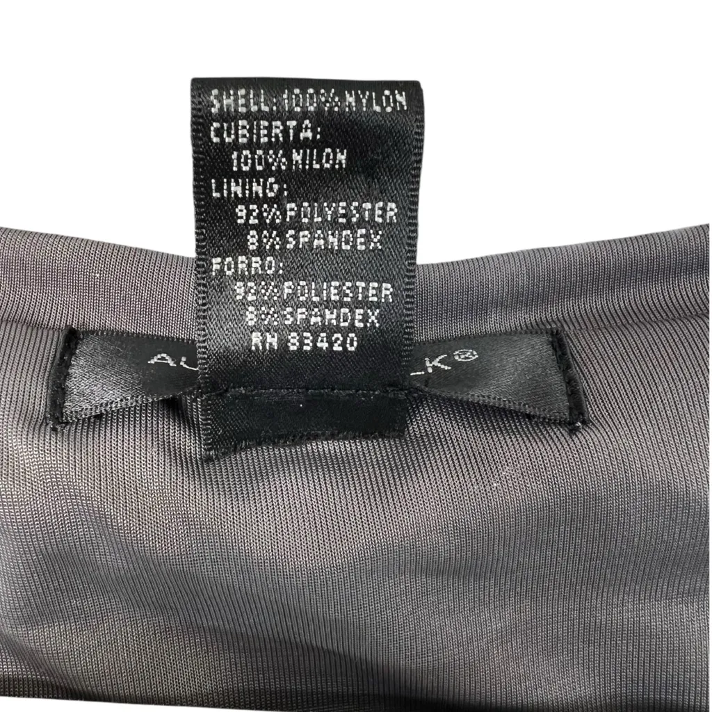 August Silk Knits Gray Silver Sequin Short Sleeve Women’s Top Size Medium - Image 4