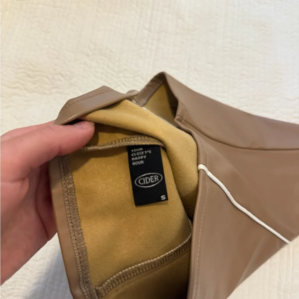 Cider Brown Faux Leather Bustier Skirt - Image 3