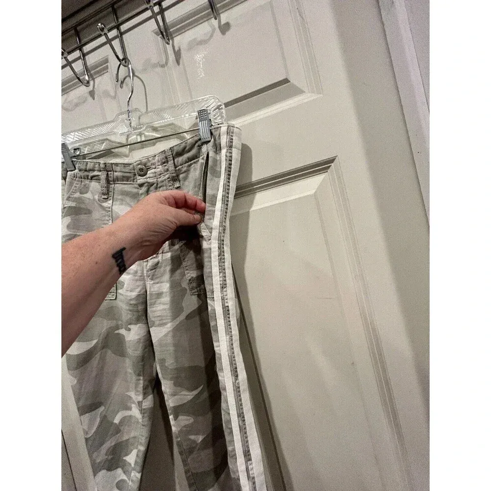 Mother The Shaker Chop Crop Fray Straight Leg Camo Pants Desert Print Size 28‎ - Image 6