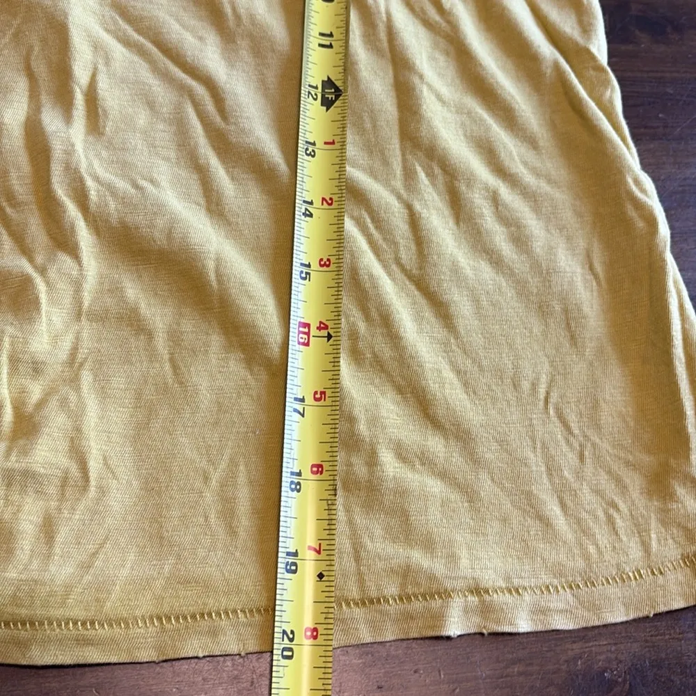 Aerie AE Boxy T-Shirt Tee Yellow Front Side Tie Cotton M Vintage Color - Image 6