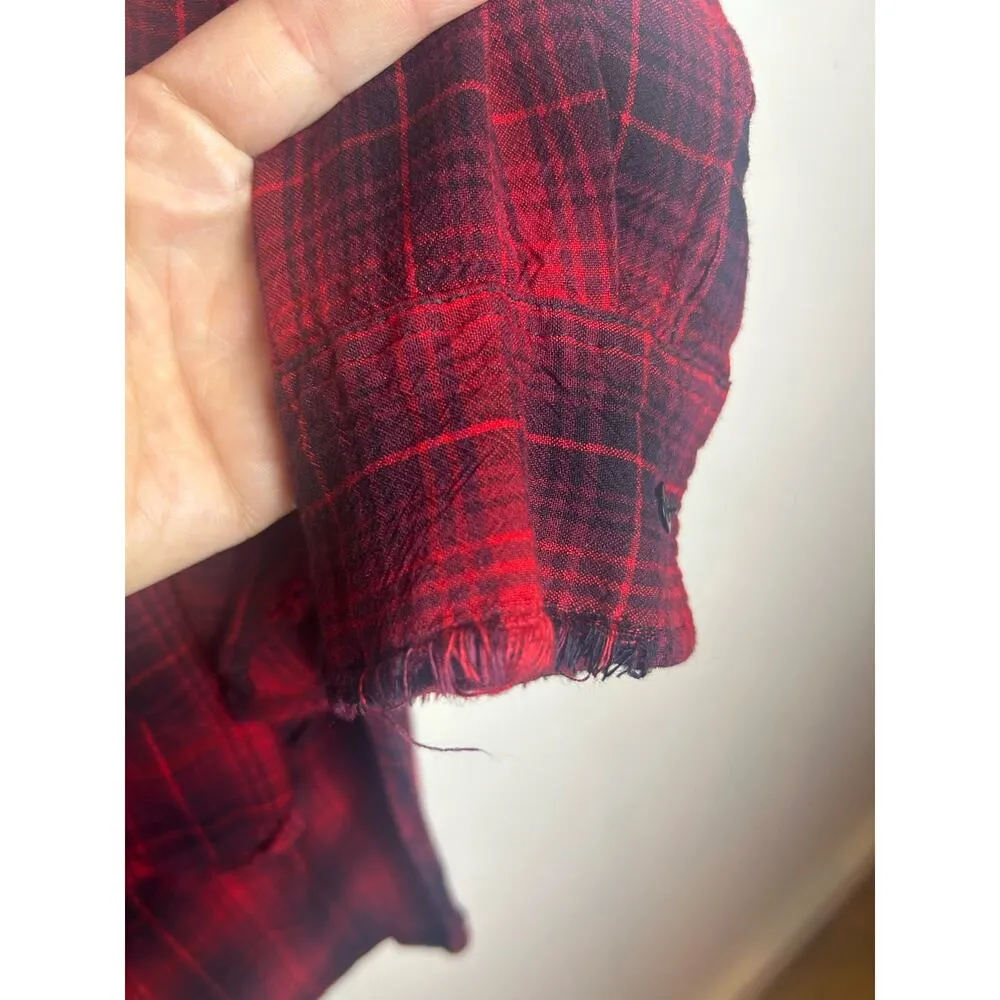 Denim & Supply Ralph Lauren Women Size Medium Buffalo Red Holiday Blouse - Image 5