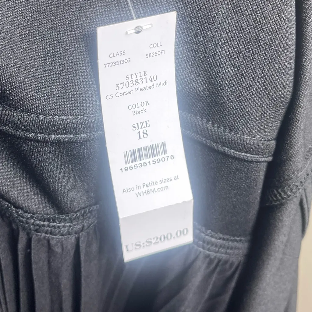 White House Black Market  corset pleated midi  dress size 18 - Image 5