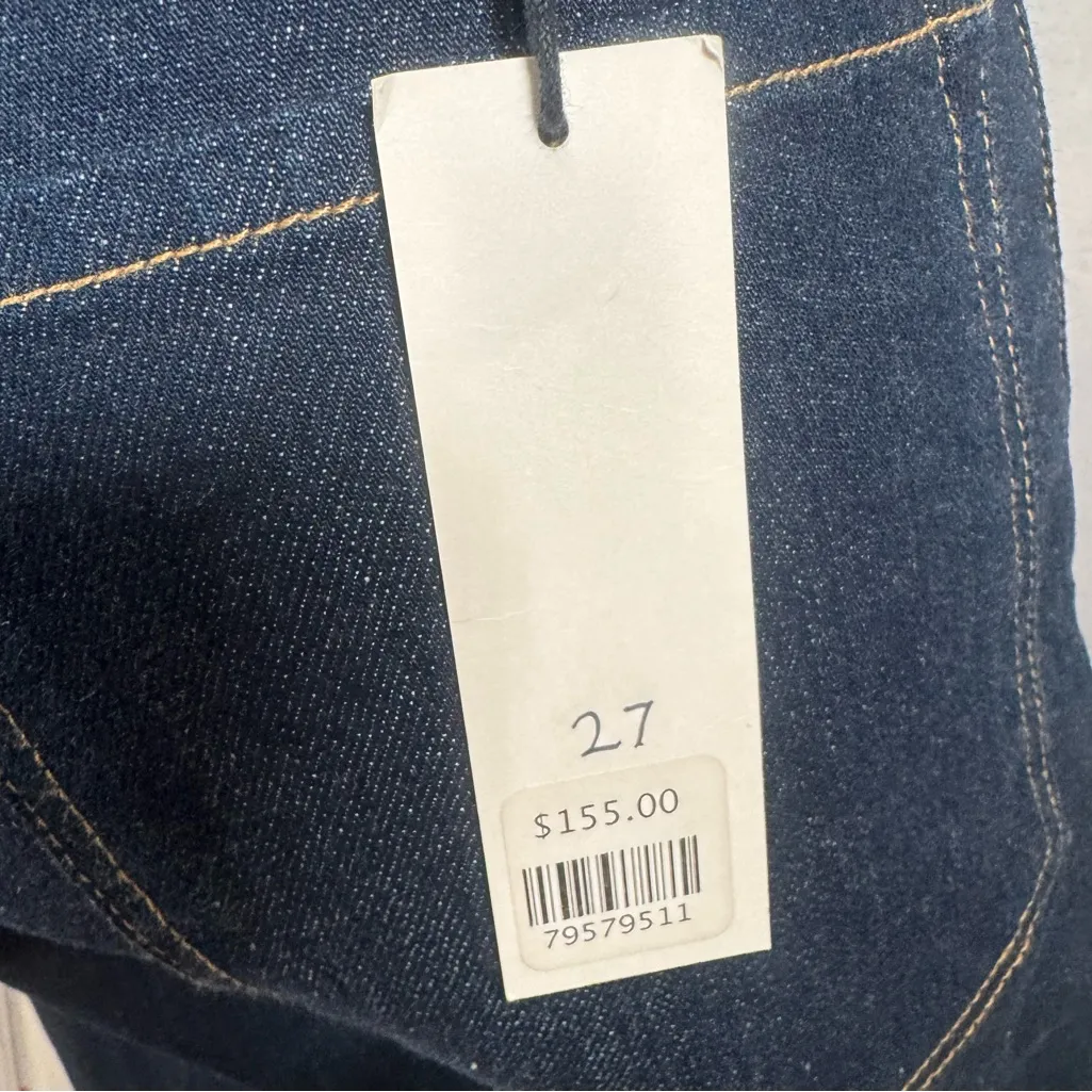 Two Son Premium dark wash denim high rise jeans size 27 NWT Blue - Image 5