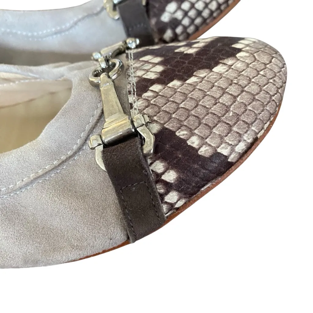 Lalisa Chloe Ballet Flat Taupe Snape Cap Toe size 40 US 9 - Image 4