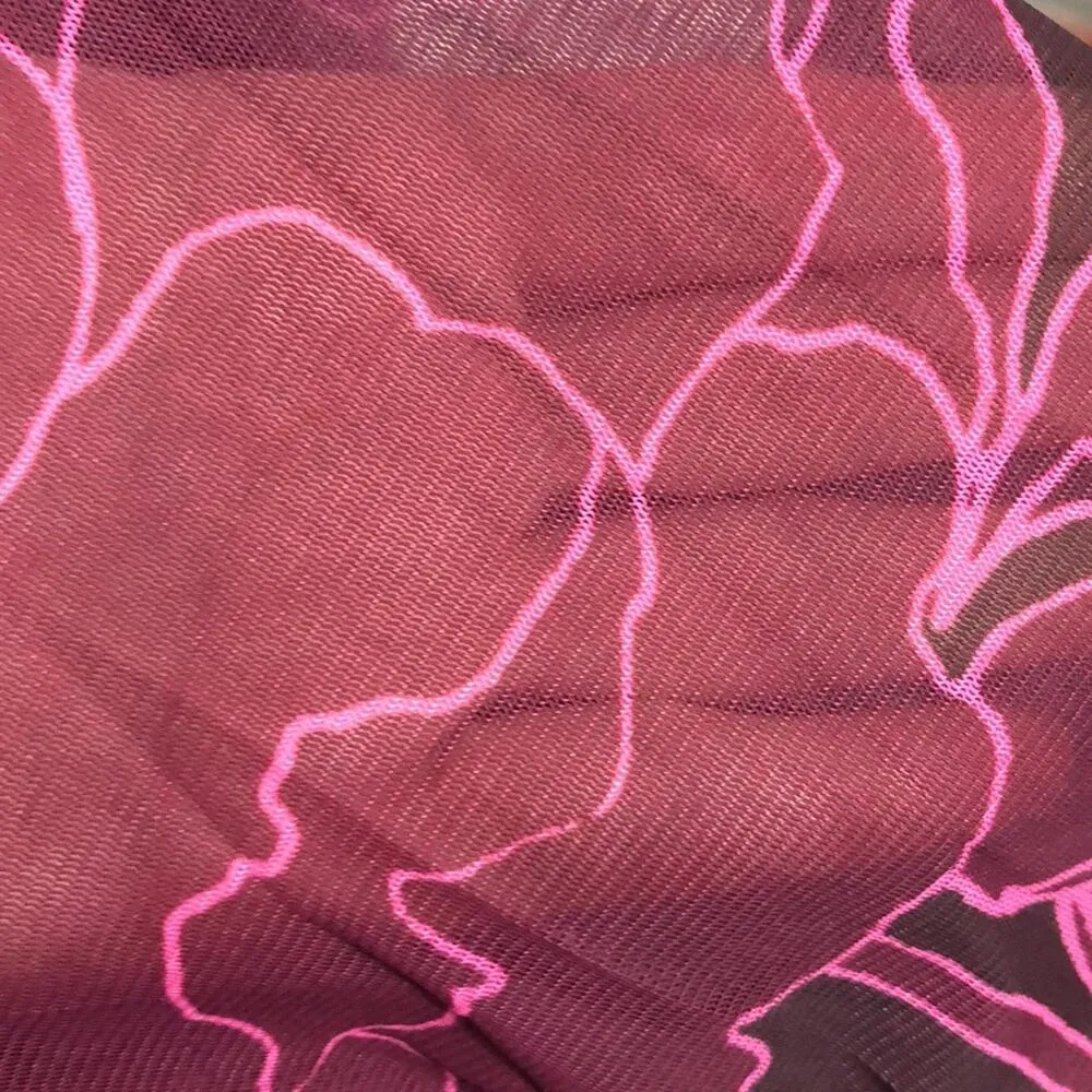 Les Serein Stitch Fix Floral V-neck Mesh Top Small NWT - Image 5